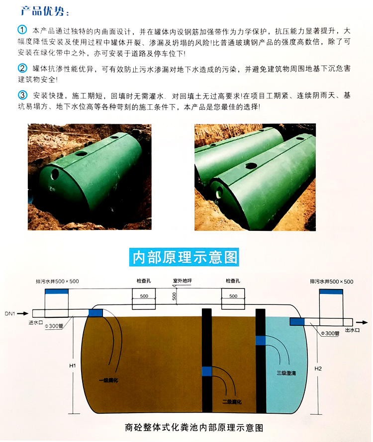 宝塔玻璃钢化粪池